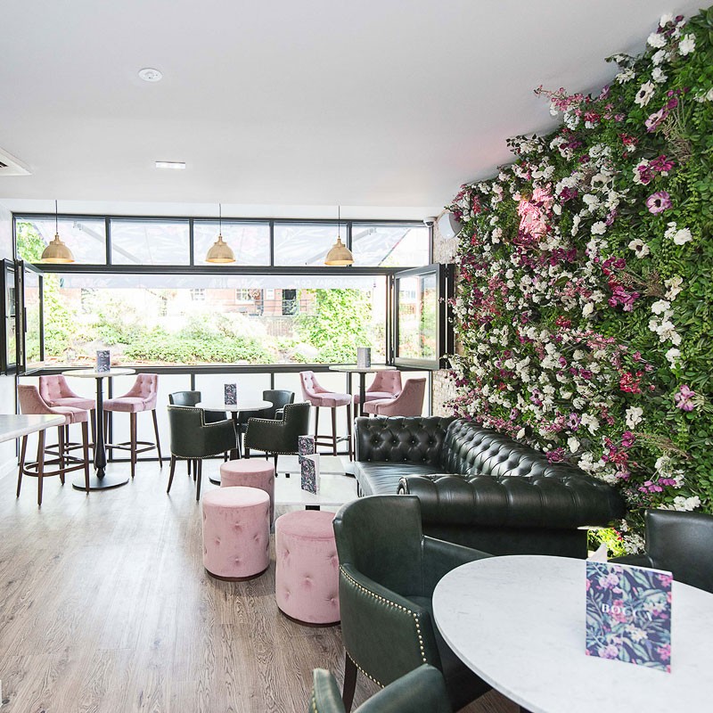 Flower Walls for Restaurants